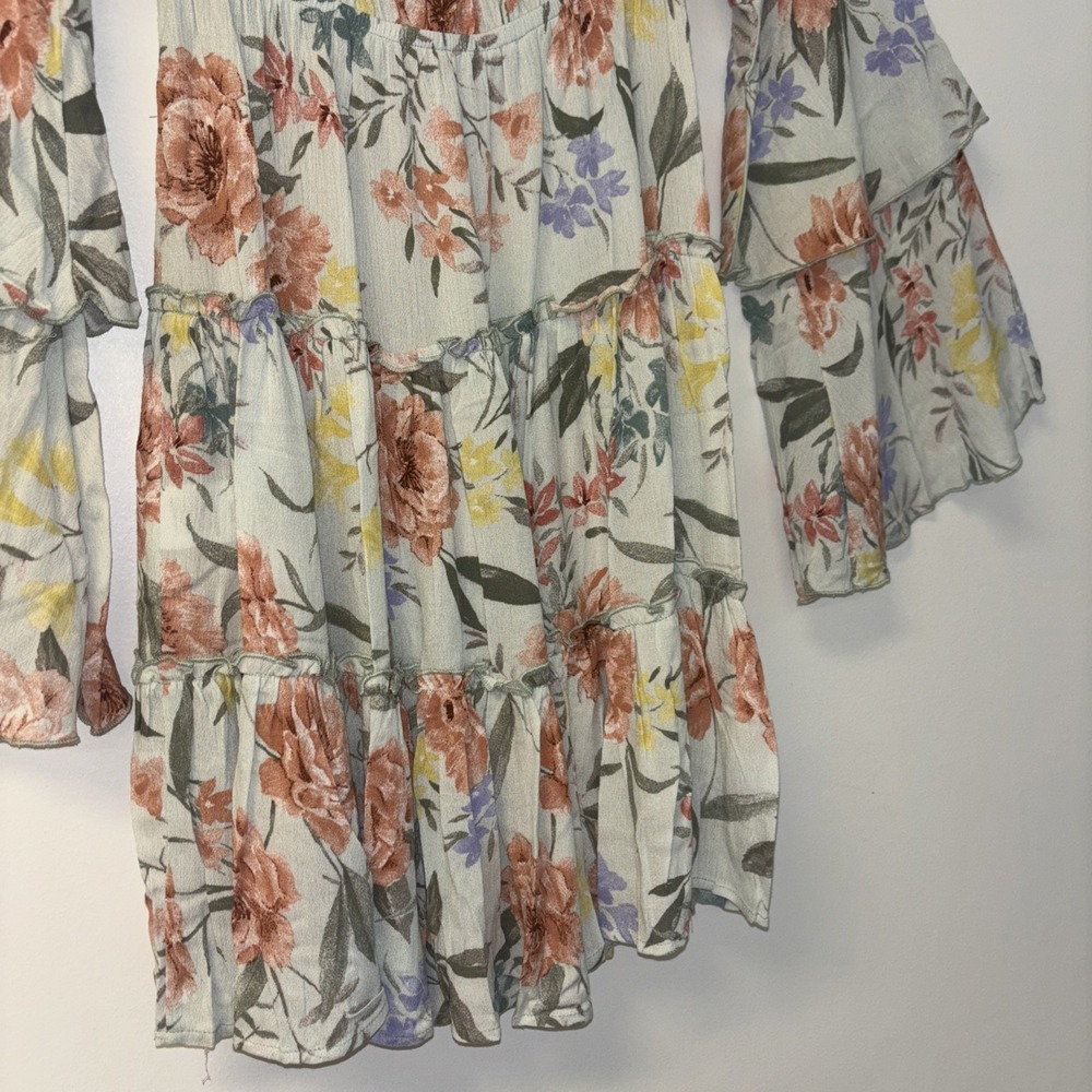 Blue B Floral Dress Sz M Fairy Ethereal Dainty Mini Bell Tropic Beachy NWT Milkm - Picture 4 of 11